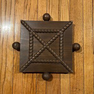 Wooden Decorative Wall Accent in Dark Brown
